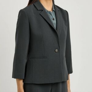 Vince Shrunken Woven Blazer Grey